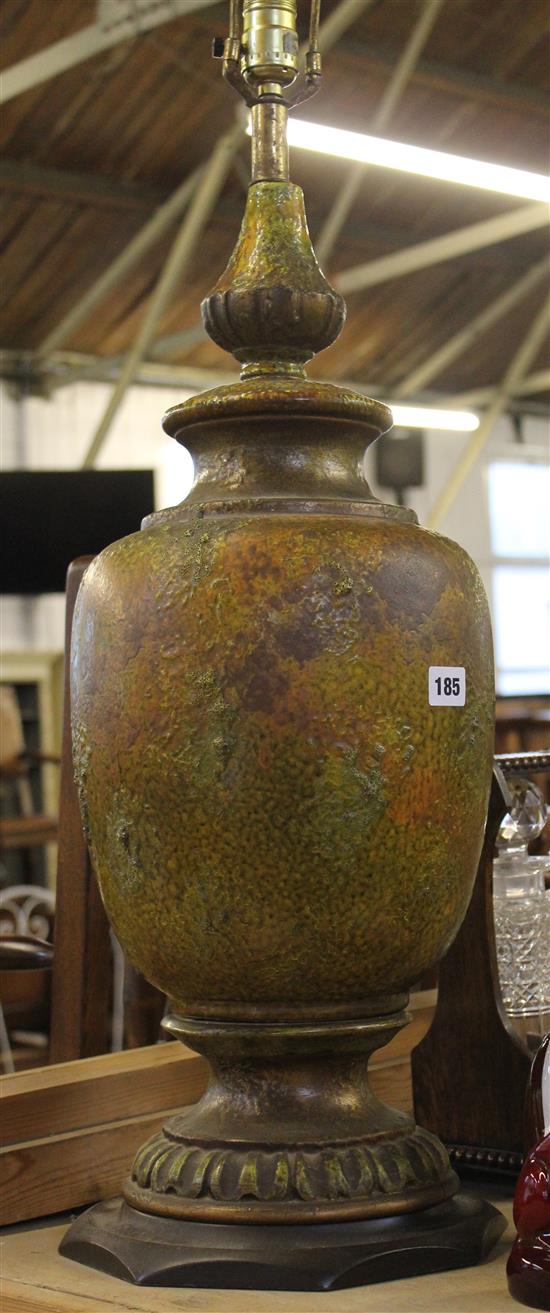 1950s pottery lamp